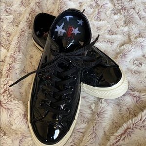 converse black shiny